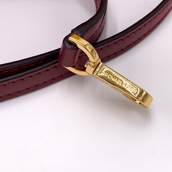 Michael Kors Hamilton Small Satchel Shoulder Crossbody Bag Dark cherry COLOR - Picture 15 of 16